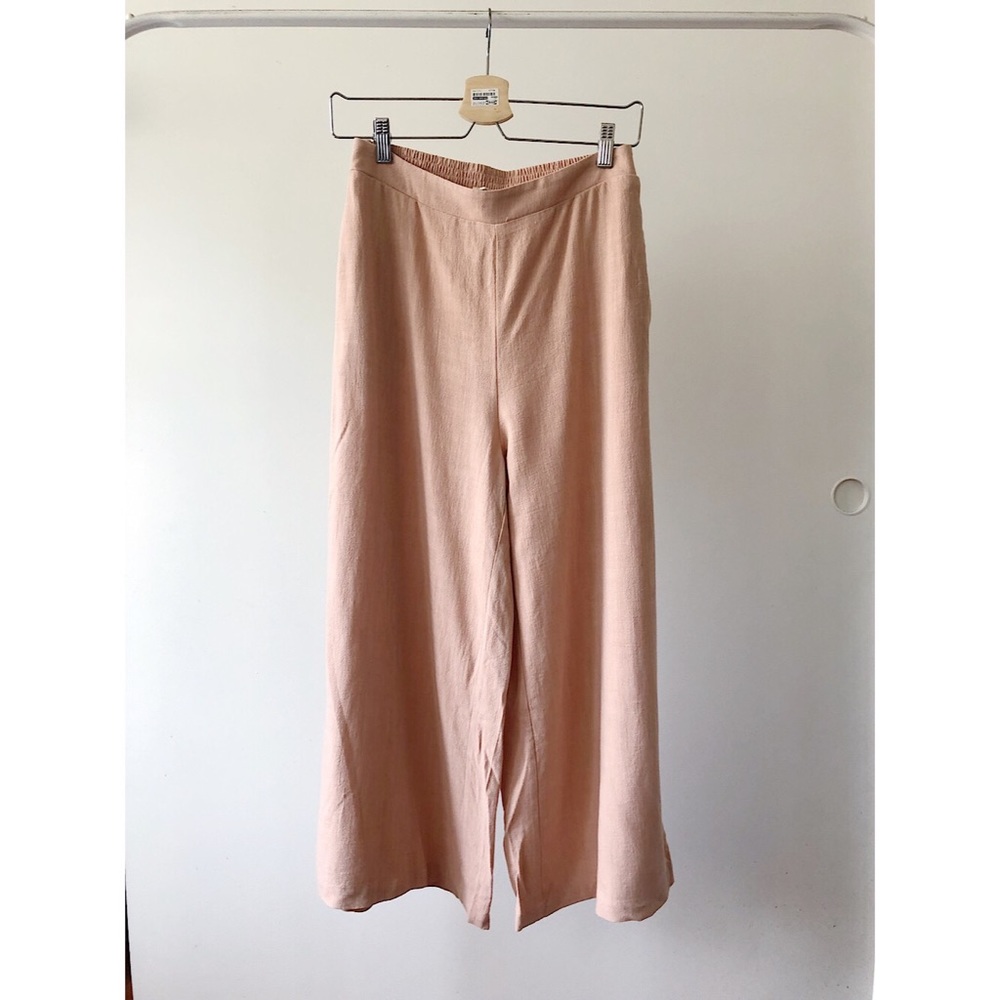 blush pink soft culottes